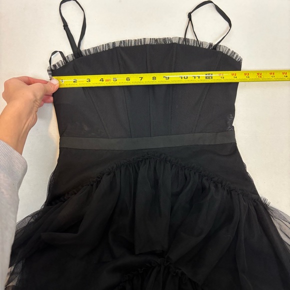 BCBGMAXAZRIA Corset Tulle Gown in Black Size 2 - Picture 10 of 12
